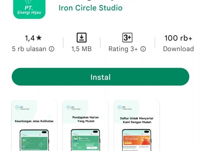 Aplikasi Enel Kekuatan Hijau Curhat Tidak Bisa Login, Korban: Kami Banyak Dirugikan