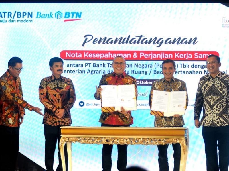 Kementerian ATR dan BTN Kerja Sama Percepat Kepemilikan Sertifikat Rumah