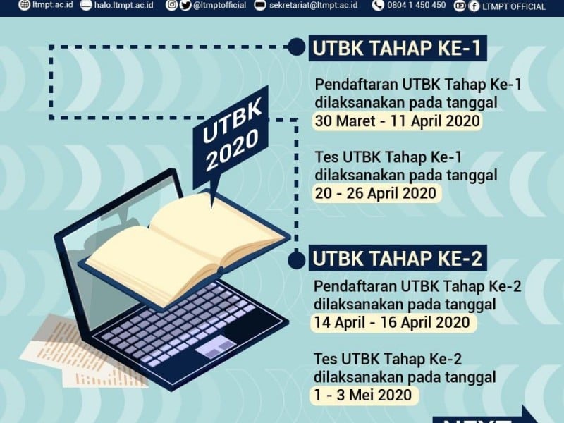 Hore, Tes UTBK SBMPTN Bakal Digelar 2 Kali