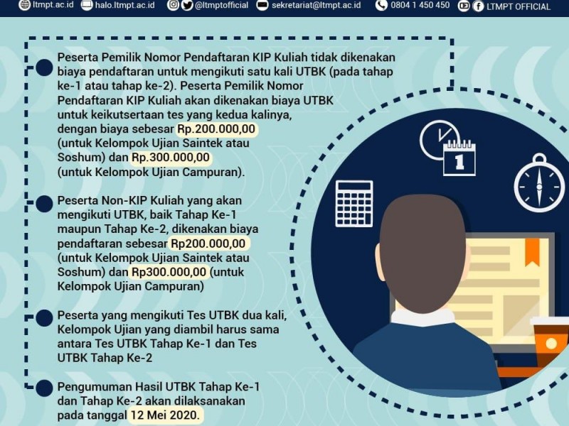 Hore, Tes UTBK SBMPTN Bakal Digelar 2 Kali