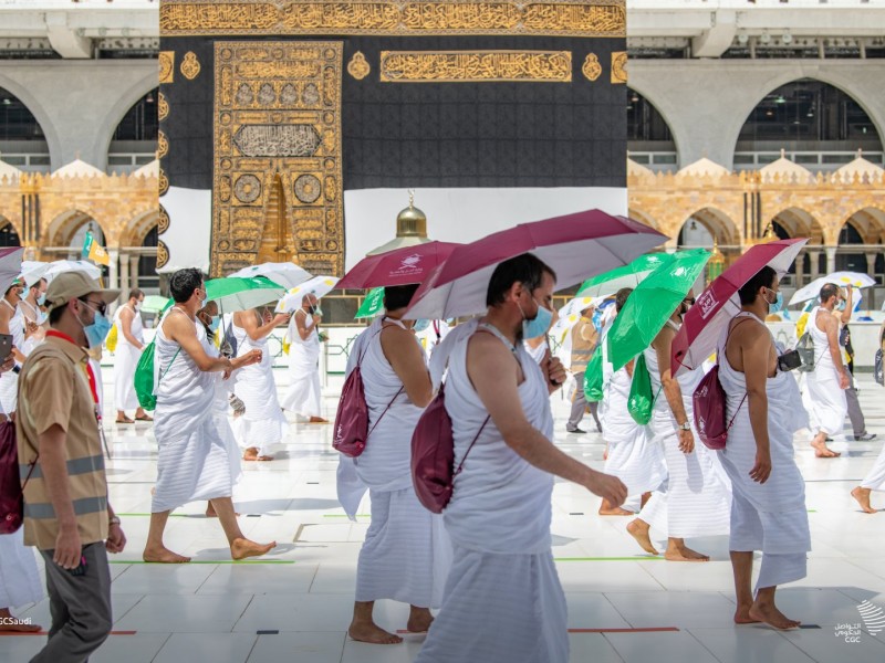 Foto-foto Sepinya Ibadah Haji 2020 di Masjidil Haram