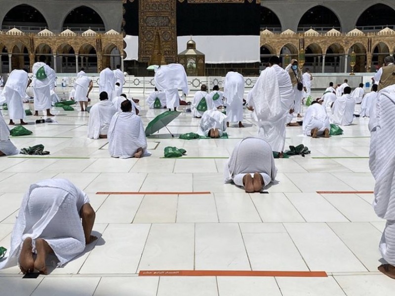 Foto-foto Sepinya Ibadah Haji 2020 di Masjidil Haram