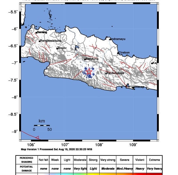 Bandung Diguncang Gempa Magnitudo 3,4