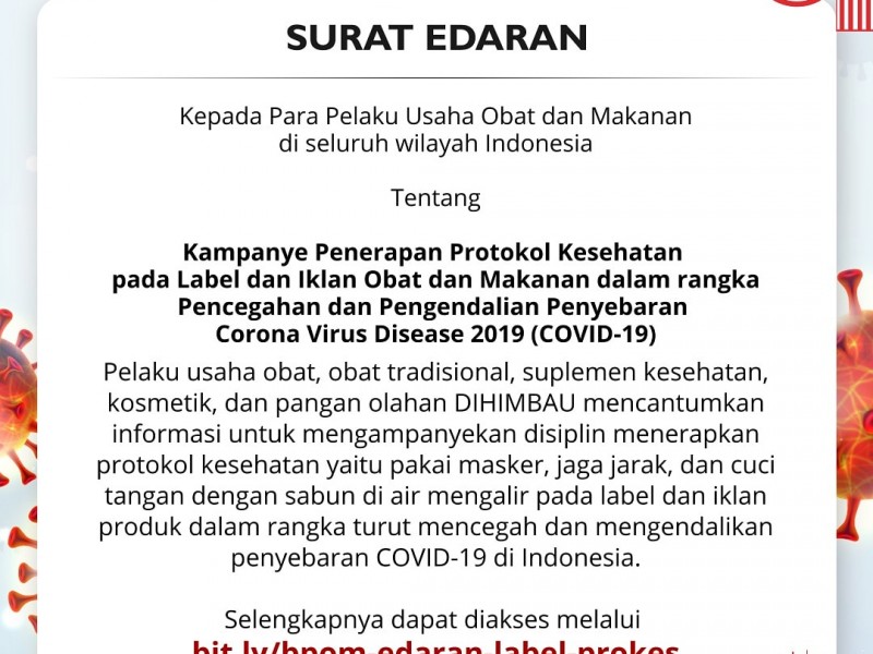 BPOM RI: Produsen Obat dan Kosmetik Diimbau Cantumkan Iklan Protokol Kesehatan di Kemasan