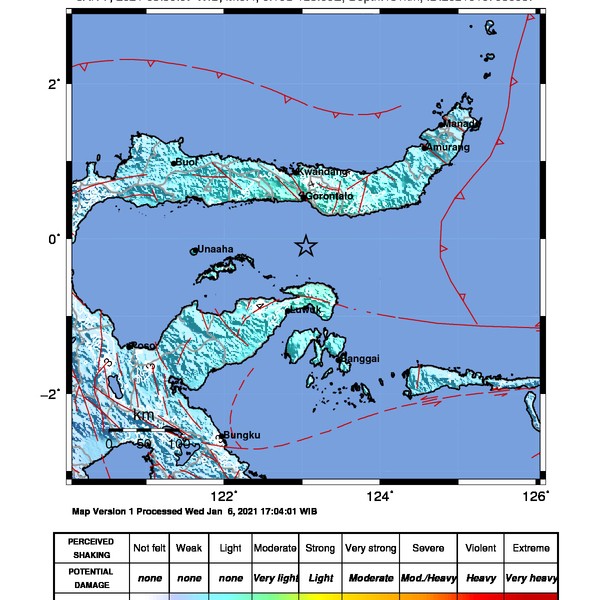 Gempa Magnitudo 6,4 Goyang Bone Bolango Gorontalo