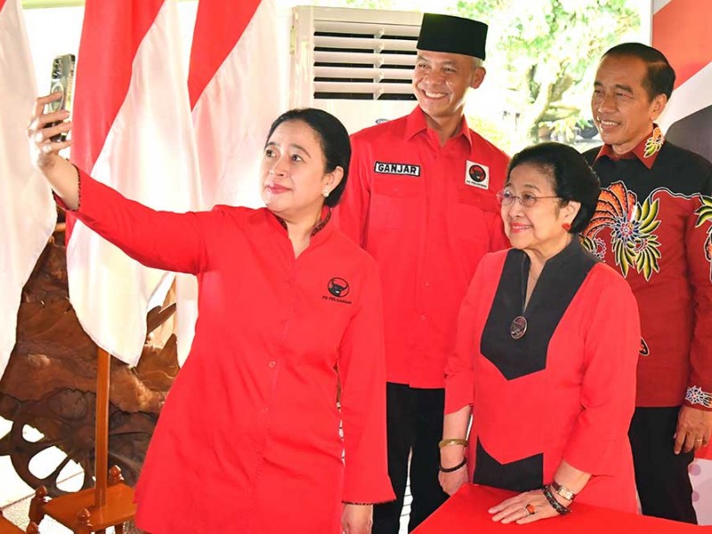 Foto Detik-Detik Megawati Umumkan Ganjar Pranowo Sebagai Capres 2024 Dari PDIP