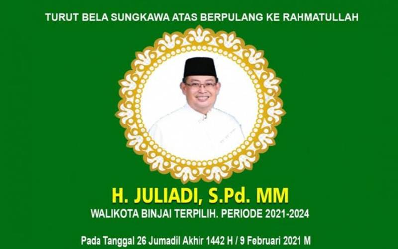 Terpapar Covid-19, Wali Kota Terpilih Binjai Meninggal Dunia