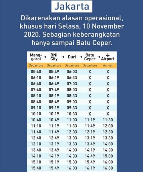 Info KA Bandara Soekarno-Hatta