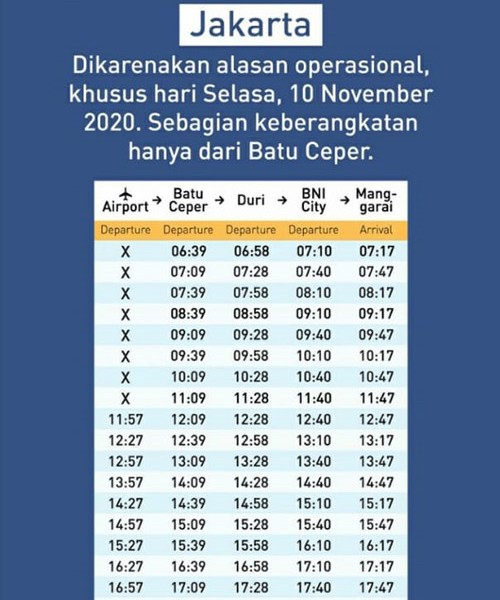 Info KA Bandara Soekarno-Hatta