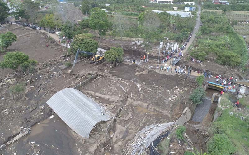 Desa Bulu Kerto usai banjir bandang Kota Batu, Sabtu (6/11/2021). Dok. BNPB