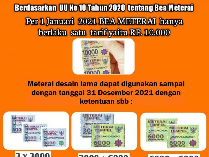 CEK FAKTA: Cara Menempel Meterai Rp3.000 dan Rp6.000