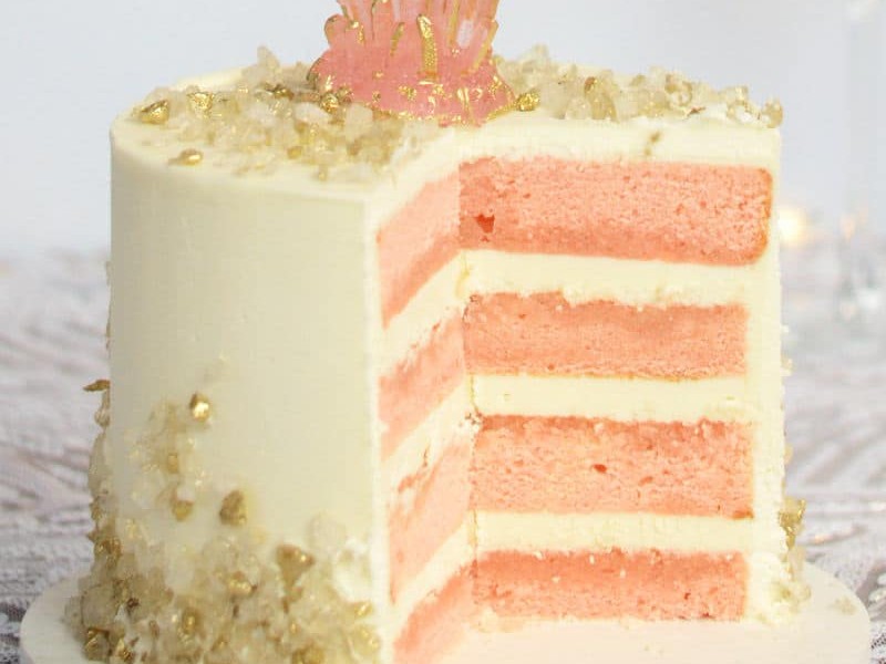 pink champagne cake