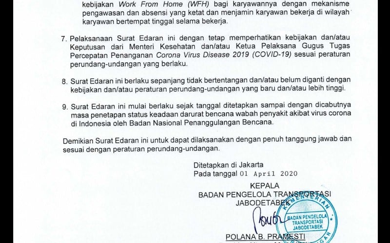 Polemik Pembatasan Transportasi dan Munculnya Dua Surat Edaran