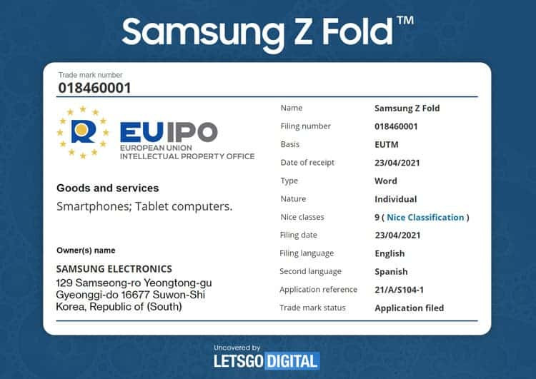 Samsung Daftarkan Merek Galaxy Z Fold ke Eropa, Tablet Lipat?  