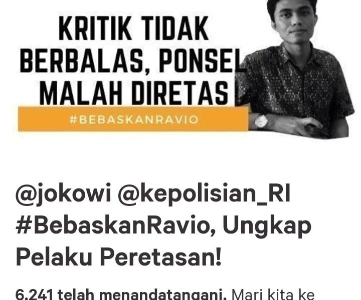 Tagar Bebaskanravio Trending Topik Di Twitter, Petisi pun Muncul