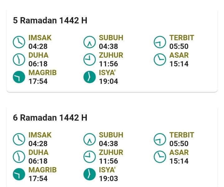 Jadwal Bedug Magrib Puasa 17 April dan Imsak 18 April