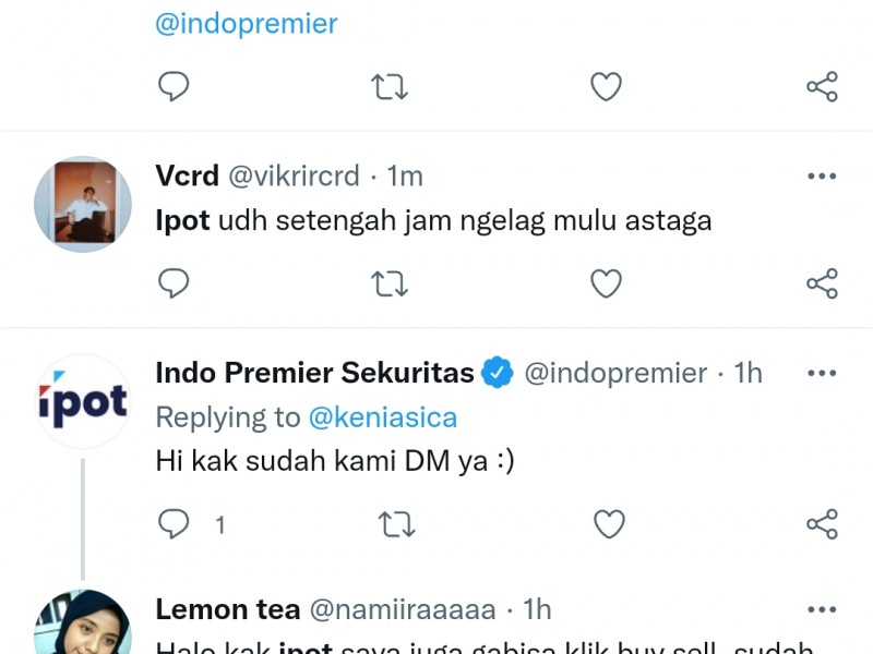 Aplikasi Trading Ipot Sulit Diakses, Netizen Mengadu Lewat Twitter