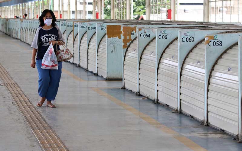 BERITA FOTO : Kondisi Terkini Pasar Tanah Abang Pasca Perpanjangan Penutupan