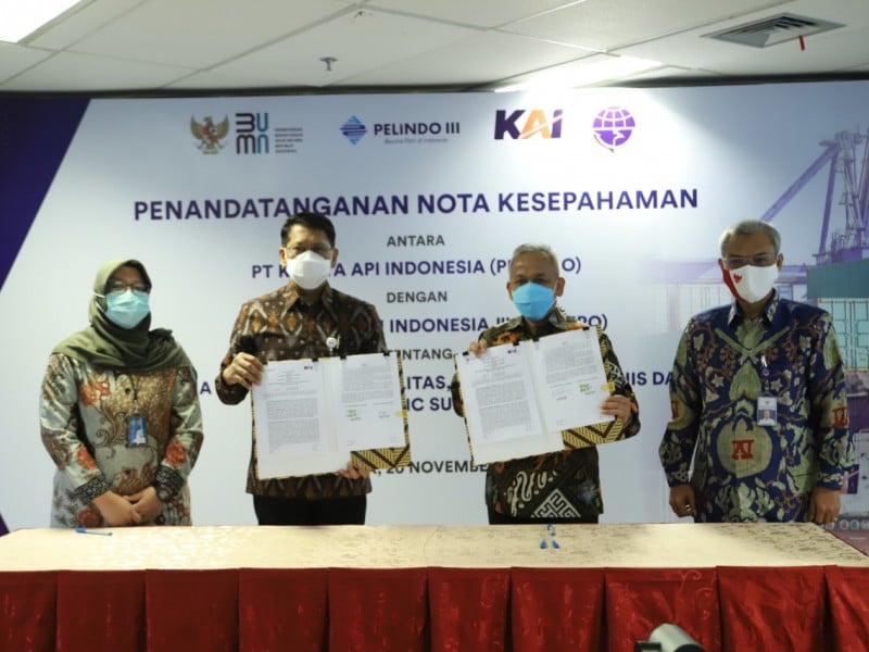 Kolaborasi Pelindo III dan KAI, Optimalkan Aset dan Inovasi Proses Bisnis