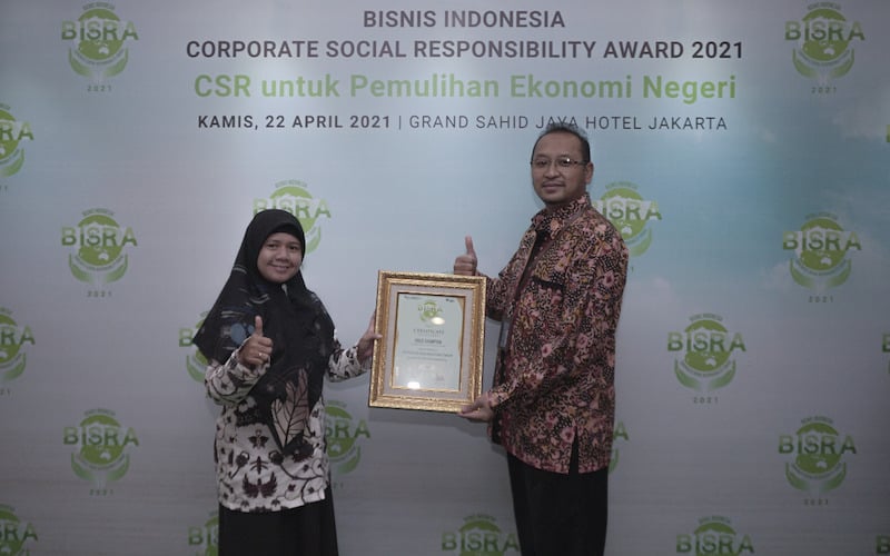 PT Pupuk Kalimantan Timur (PKT) meraih penghargaan Gold Champion in Corporate Social Responsibility (CSR) Program untuk kategori perusahaan BUMN pada ajang Bisnis Indonesia Social Responsibility Award (BISRA) 2021./JIBI-Istimewa