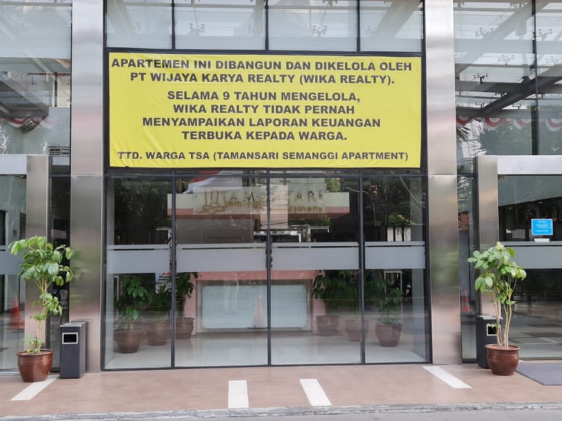 Pangkal Persoalan Warga Apartemen Tamansari Semanggi dengan Wika Realty