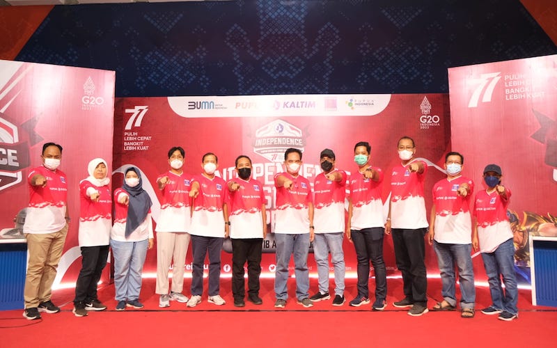 PT Pupuk Kalimantan Timur (PKT) gelar Independence Pupuk Kaltim E-Sport Competition, dalam rangkaian peringatan HUT RI ke-77, Sabtu (13/8/2022)./JIBI-Istimewa