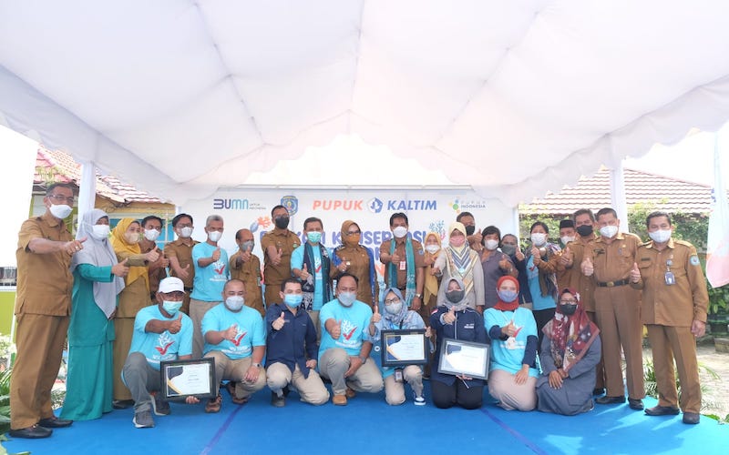 PT Pupuk Kalimantan Timur (Pupuk Kaltim) melalui Employee Volunteering Program menggelar Edukasi Konservasi Terumbu Karang (AKSI TERANG), bagi para pelajar tingkat SD hingga SMK di Kota Bontang. /JIBI-Istimewa
