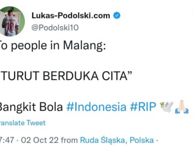 Tragedi Kanjuruhan: Ozil, Rooney, hingga Podolski Sampaikan Dukacita