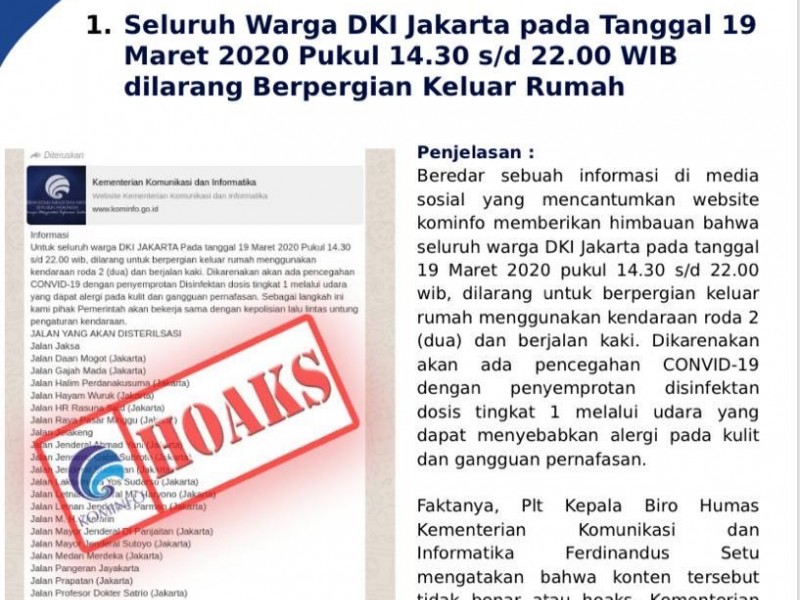 Beredar Informasi Penutupan Jalan di DKI, Ini Faktanya   