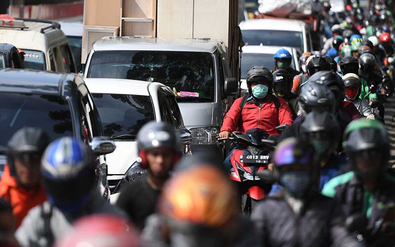 BERITA FOTO : Jelang Penerapan PSBB, Jalanan Ibu Kota Kembali Macet 