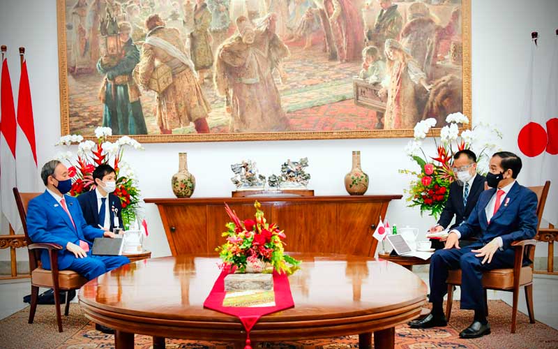 Foto-Foto Pertemuan Presiden Joko Widodo Dengan Perdana Menteri Jepang Yoshihide Suga