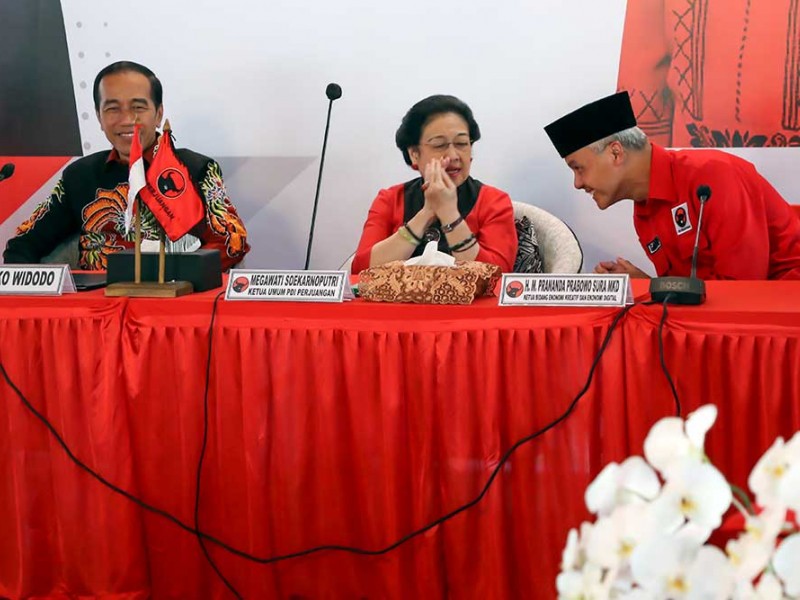 Foto Detik-Detik Megawati Umumkan Ganjar Pranowo Sebagai Capres 2024 Dari PDIP