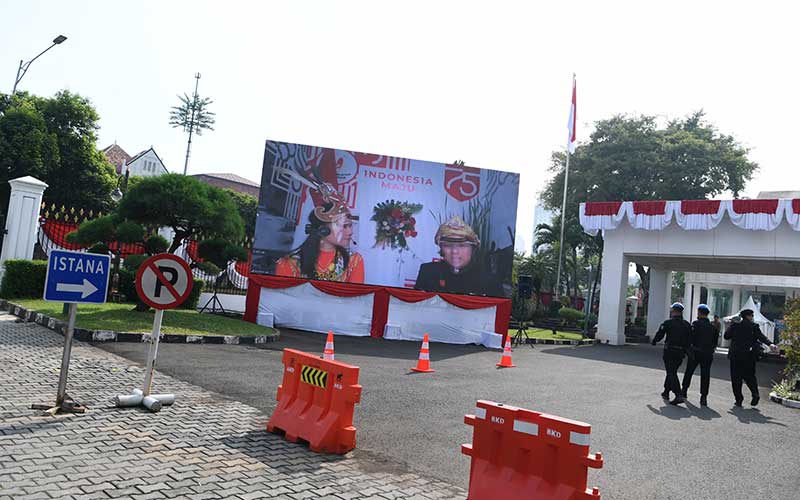 Foto-Foto Kesunyian di Istana Saat Perayaan HUT Ke-75  Kemerdekaan RI