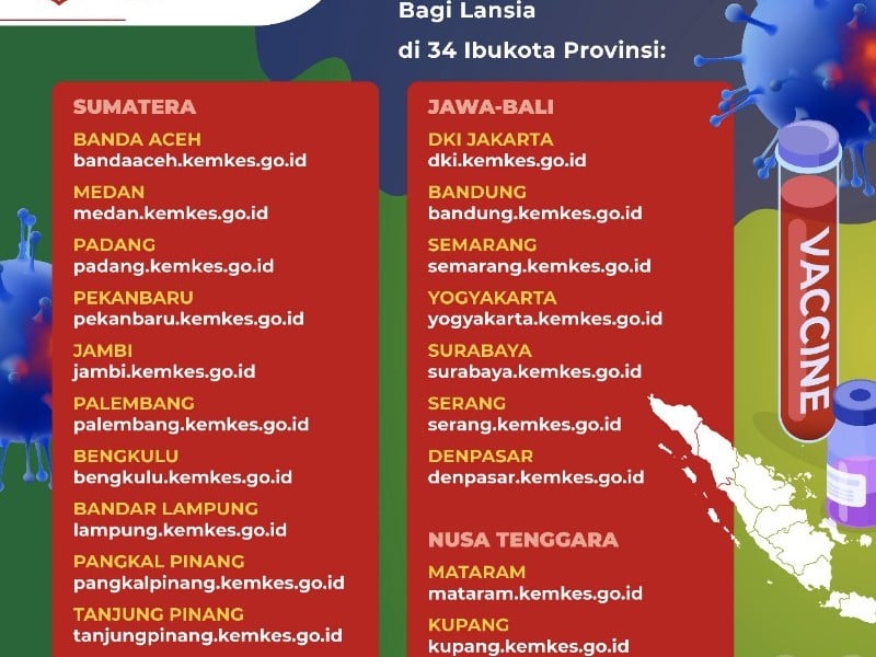 Formulir dan Link Lengkap Pendaftaran Vaksin Covid-19 untuk Lansia