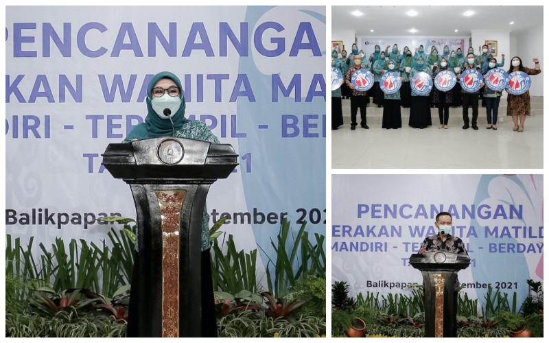 Bank Indonesia Balikpapan bersama Tim Penggerak PKK Kota Balikpapan dan Pemkot Balikpapan mencanangkan Program Gerakan Wanita Matilda (GWM) 2021, Mandiri Terampil dan Berdaya./JIBI-Istimewa