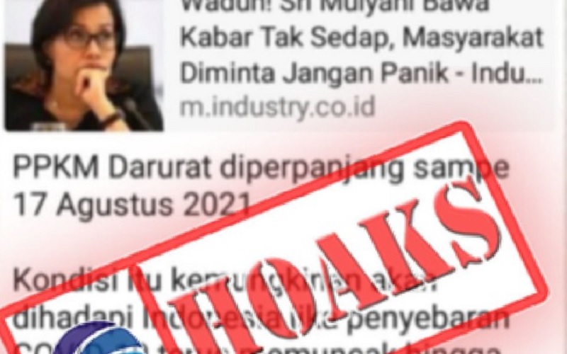 Cek Fakta: PPKM Darurat Diperpanjang hingga 17 Agustus 2021