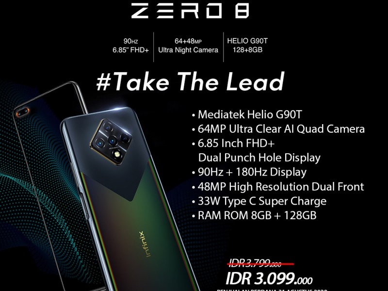 Infinix Zero 8 dengan Dual Punch Hole Resmi Meluncur, Berapa Harganya?