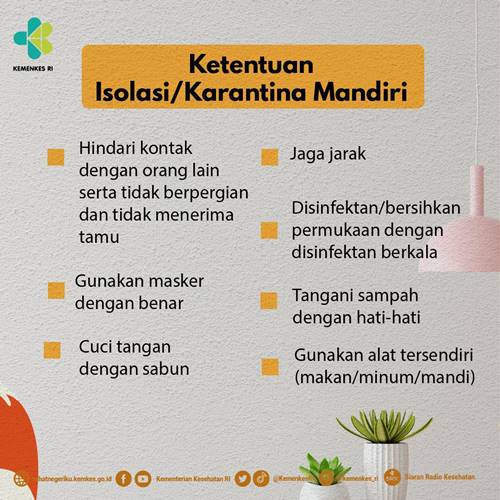 Ini yang Perlu Diperhatikan Jika Anda Harus Jalani Isolasi Mandiri