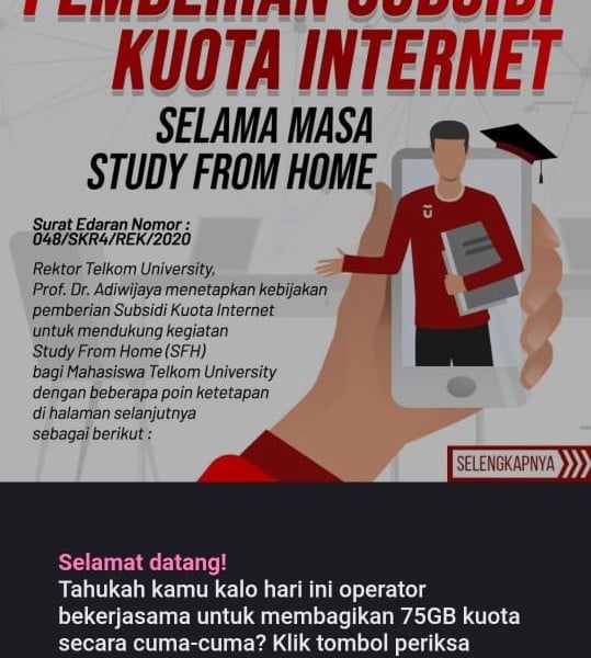 CEK FAKTA: Subsidi Kuota Internet 75 GB Kominfo. Benar atau Hoaks?