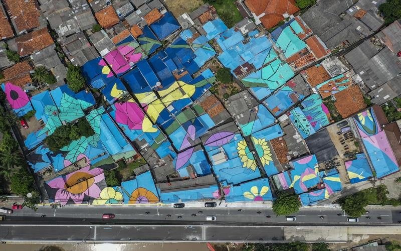 Diuji Coba Besok, Inilah Foto Warna-Warni Jembatan Layang Tapal Kuda Tanjung Barat