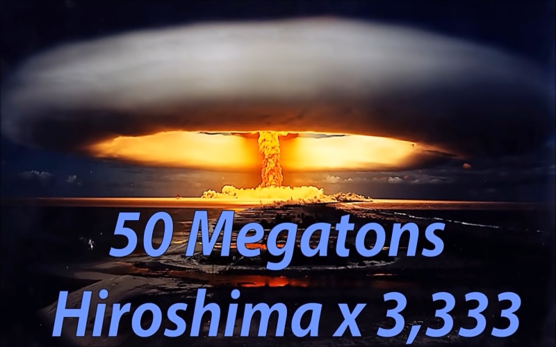 Tsar Bomba, Bom Nuklir Rusia Terbesar Sejagat! 3.333 Kali Bom Hiroshima