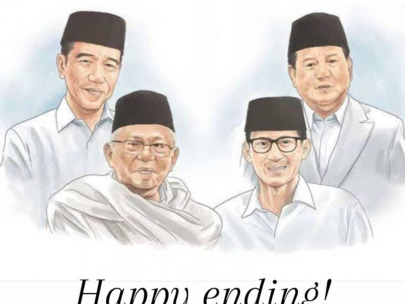 Prabowo-Sandiaga Jadi Menteri Jokowi, Warganet Bikin Meme Lucu