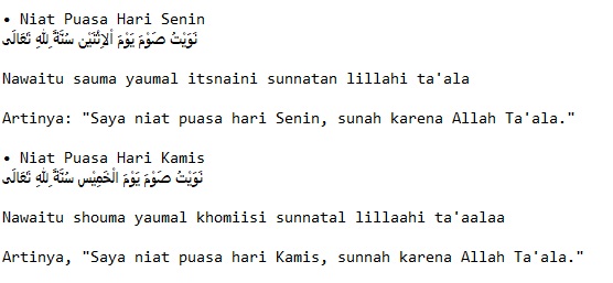 Niat Puasa Senin Kamis, Simak Arti dan Manfaatnya!