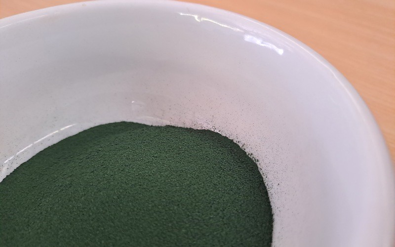 Produk spirulina bubuk yang dipasarkan PT Alga Bioteknologi Indonesia. Harga spirulina bubuk dibandrol cukup variatif, mulai ratusan ribu hingga jutaan rupiah, tergantung kualitas dan peruntukannya.