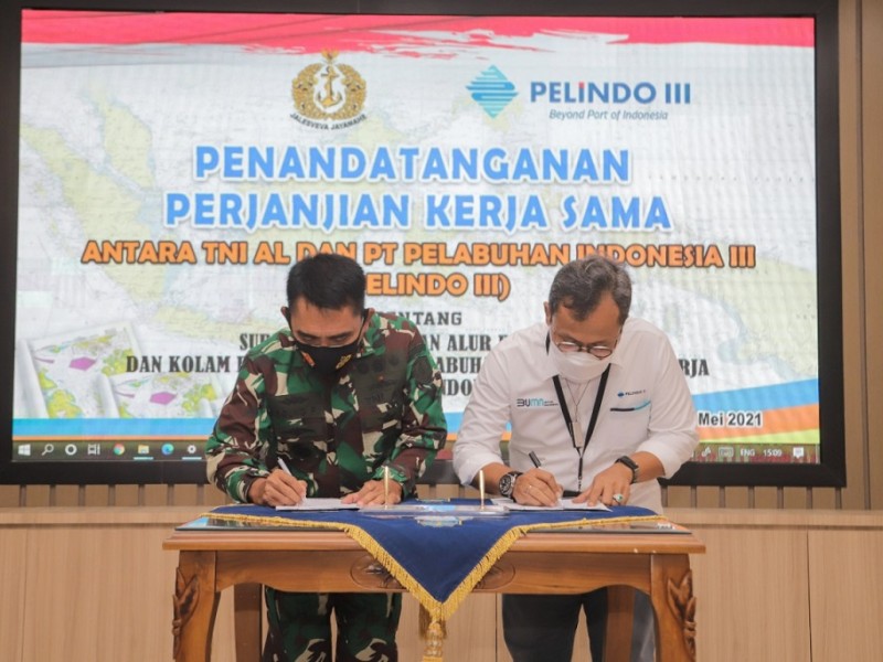 Dukung Keselamatan Pelayaran, Pelindo III Jalin Kerja Sama dengan Pushidrosal