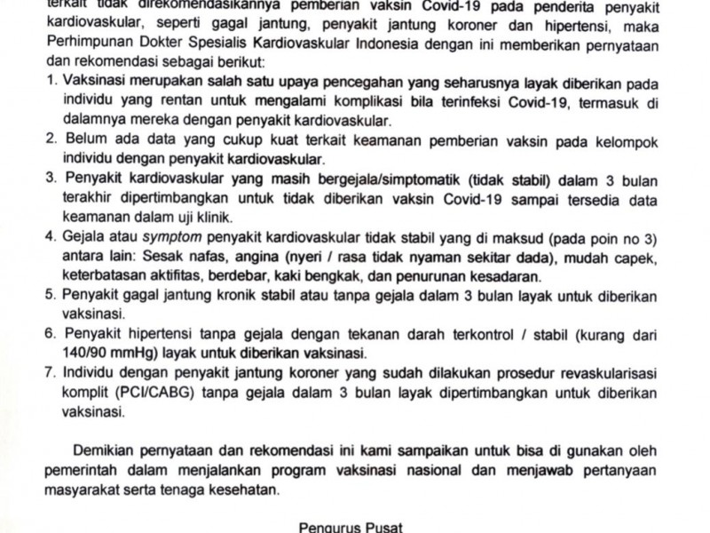 Orang dengan Penyakit Jantung Boleh Suntik Vaksin Covid-19, Asalkan...