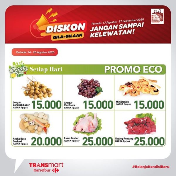 diskon transmart, promo transmart, diskon carefour hut ri