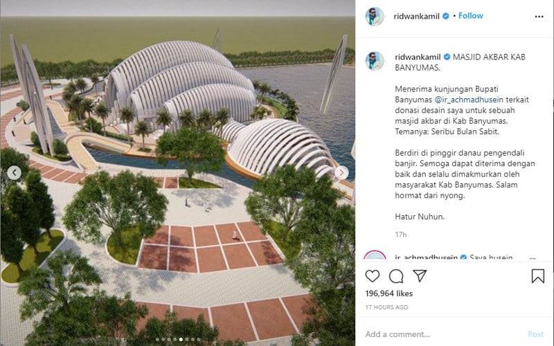 masjid agung purwokerto rangan ridwan kamil