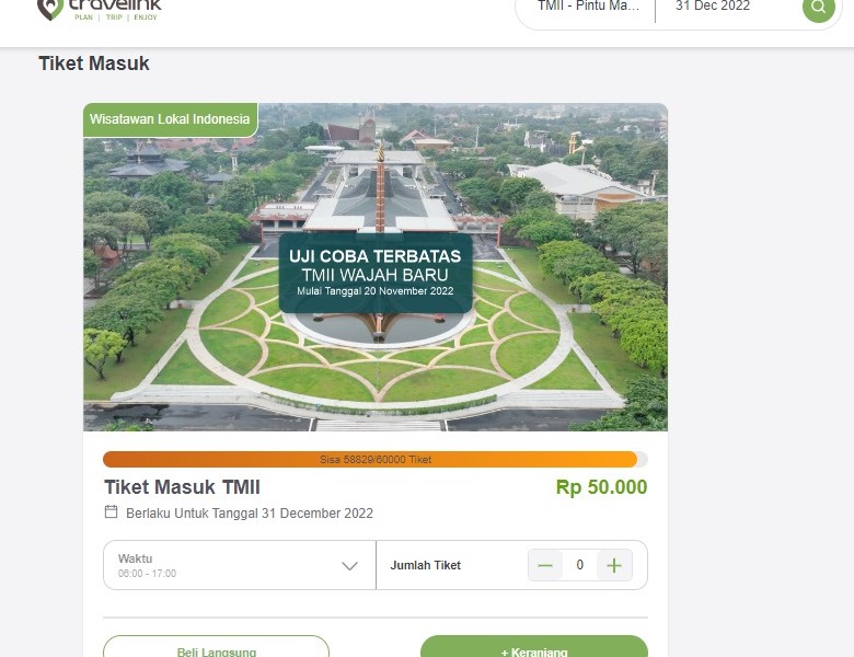 Ini Cara Beli Tiket TMII secara Online, Cek Harganya di Sini!