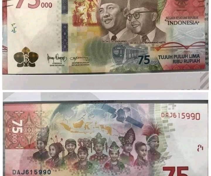 Confirm! Ini Gambar Uang Rp75.000 yang Dirilis BI Hari Ini